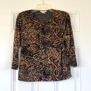 Allison Daley petite medium crushed velvet top